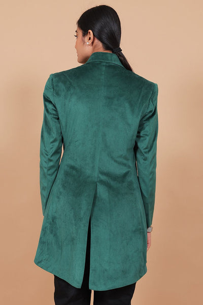 Cotton Velvet Green Blazer