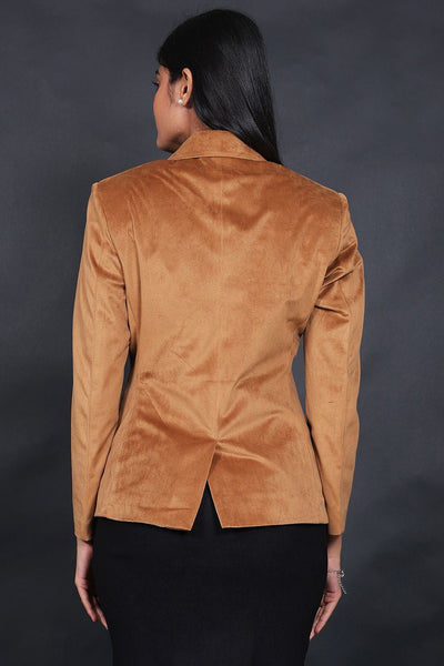 Cotton Velvet Gold 1 Blazer