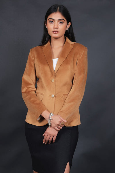 Cotton Velvet Gold 1 Blazer