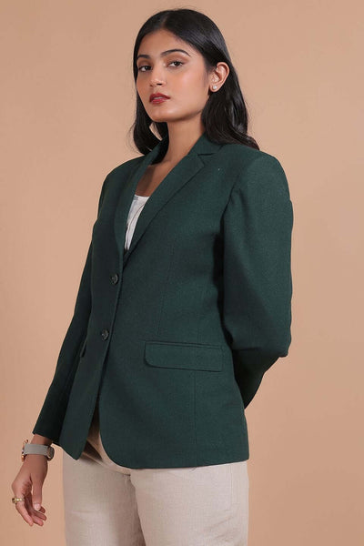 Tweed Wool Green Blazer