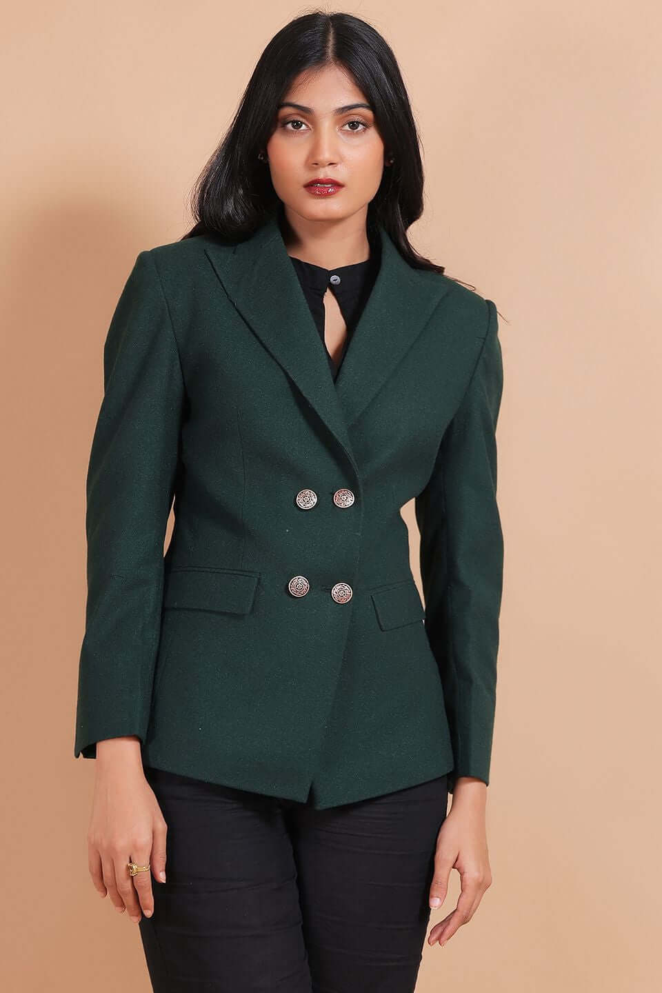 Tweed Wool Green Blazer