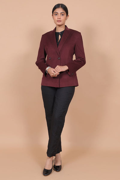 Corduroy Cotton Red Blazer