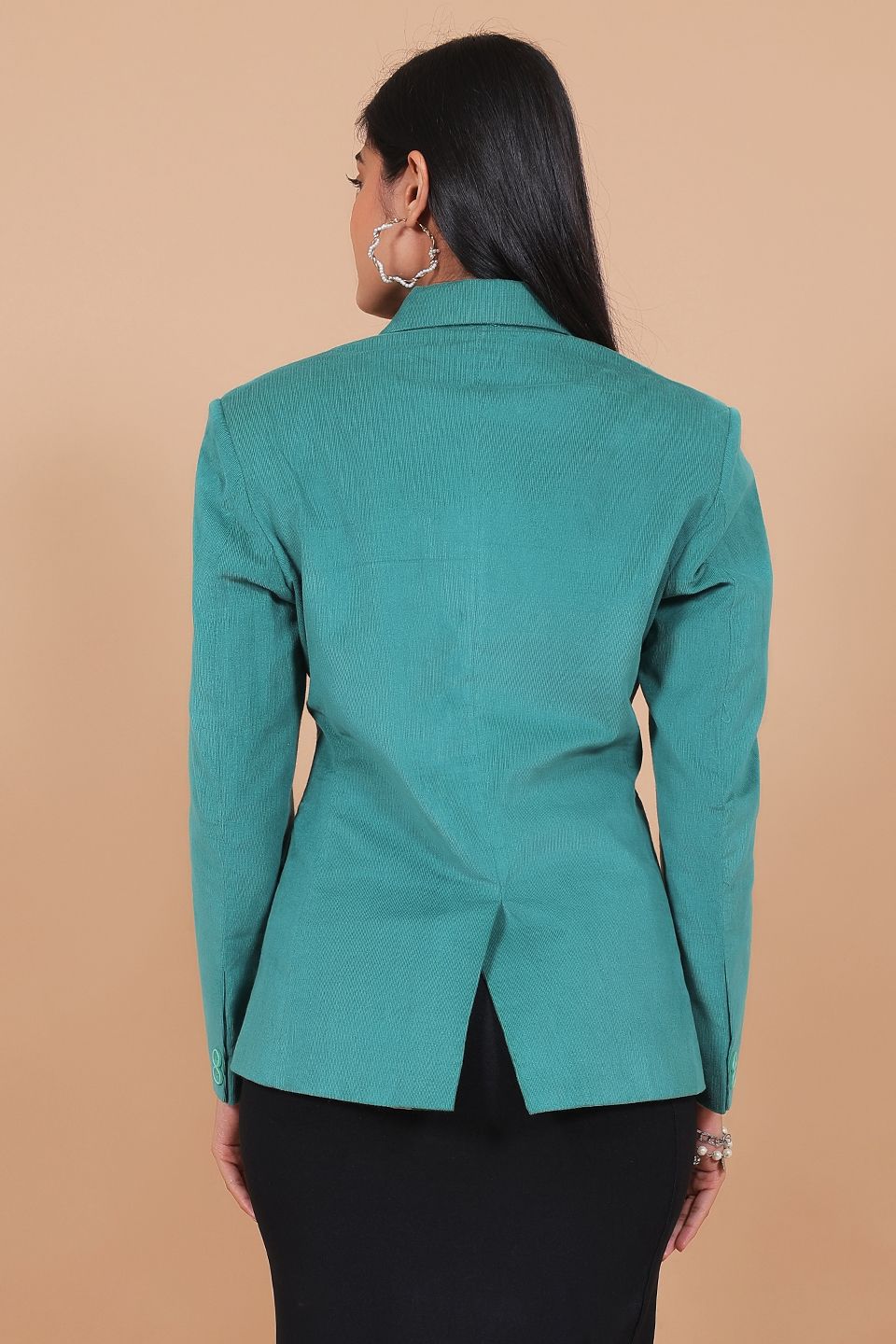 Corduroy Cotton Green Blazer