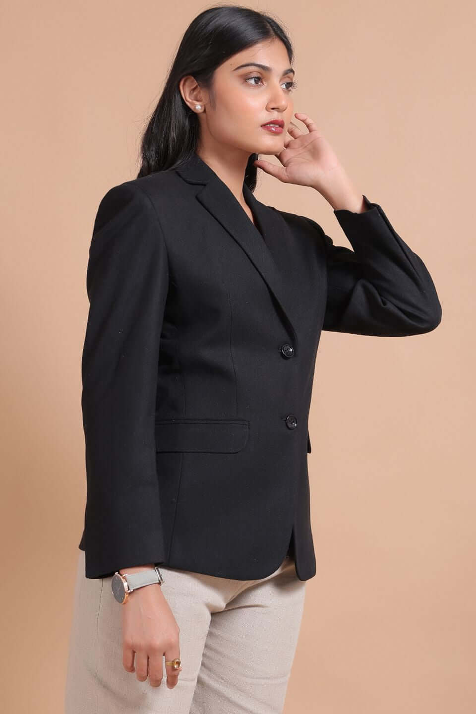 Tweed Wool Black Blazer