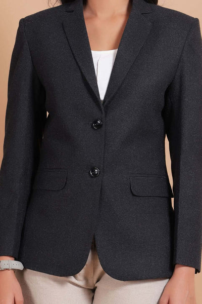 Tweed Wool Grey Blazer