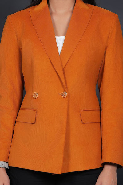 Tweed Wool Orange 1 Blazer