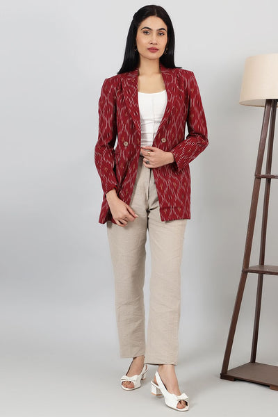 Ikat-Red-Cotton-Blazer-LSBlazer128