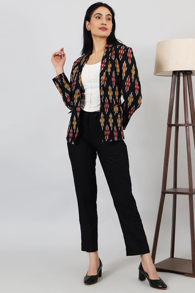 Ikat-Black-Cotton-Blazer-LSBlazer129