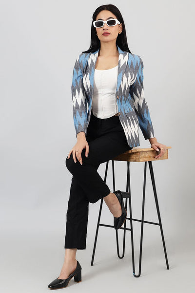 Ikat-Multicolored-Cotton-Blazer-LSBlazer131