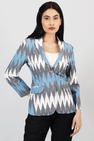 Ikat-Multicolored-Cotton-Blazer-LSBlazer131