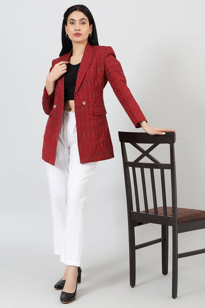 Ikat-Red-Cotton-Blazer-LSBlazer136