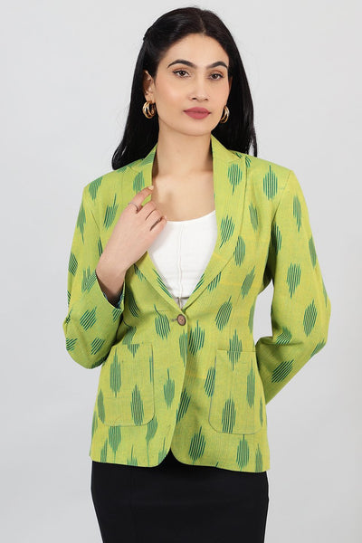 Ikat-Green-Cotton-Blazer-LSBlazer145