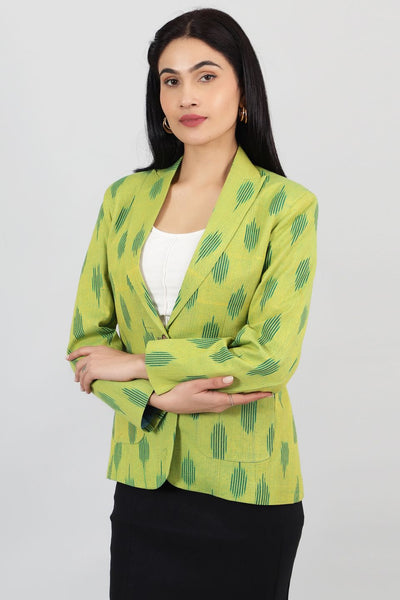 Ikat-Green-Cotton-Blazer-LSBlazer145