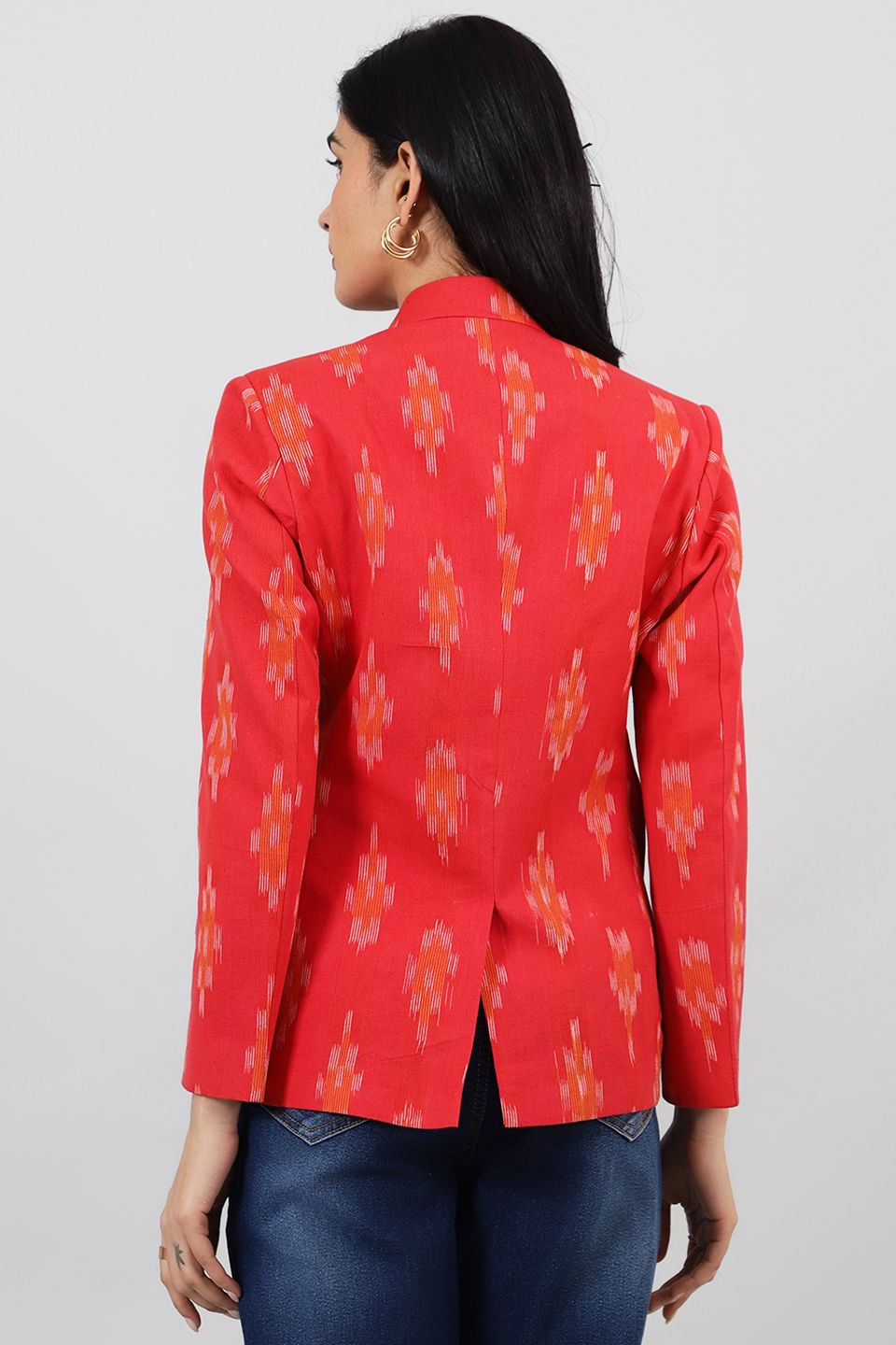 Ikat-Red-Cotton-Blazer-LSBlazer149