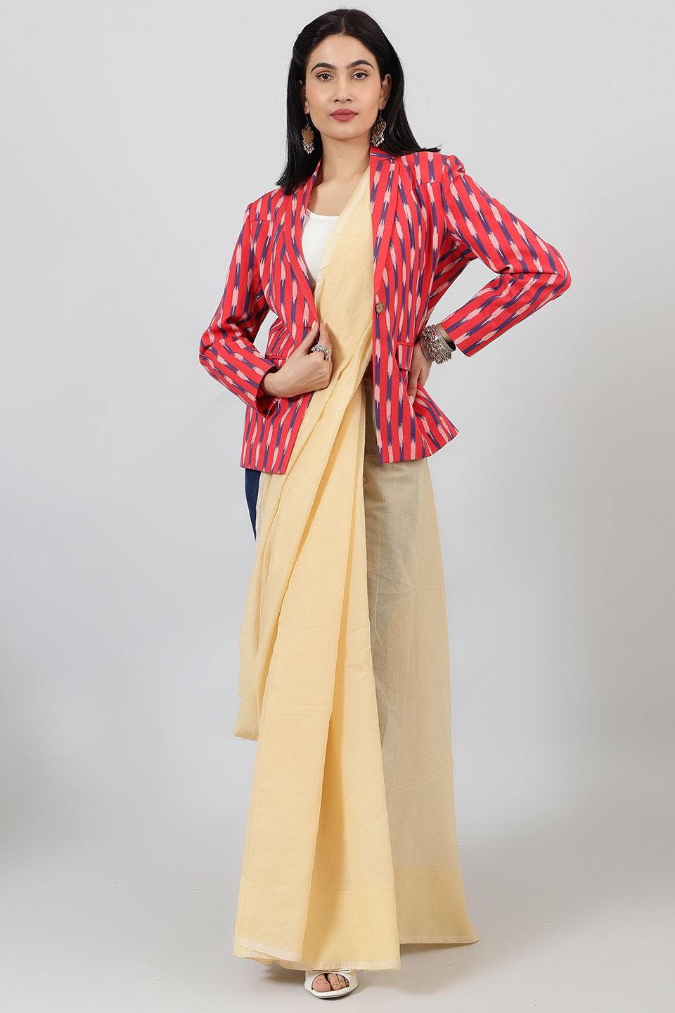 Ikat-Red-Cotton-Blazer-LSBlazer150