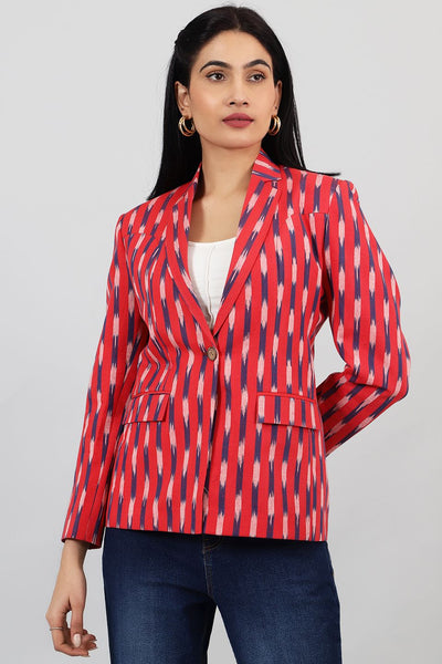 Ikat-Red-Cotton-Blazer-LSBlazer150