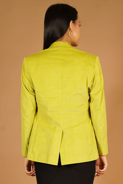 Corduroy Cotton Green Blazer