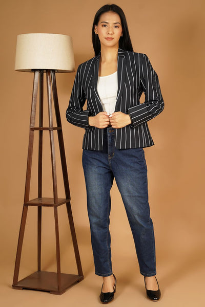 Polyester Cotton Blue Blazer