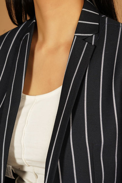 Polyester Cotton Blue Blazer