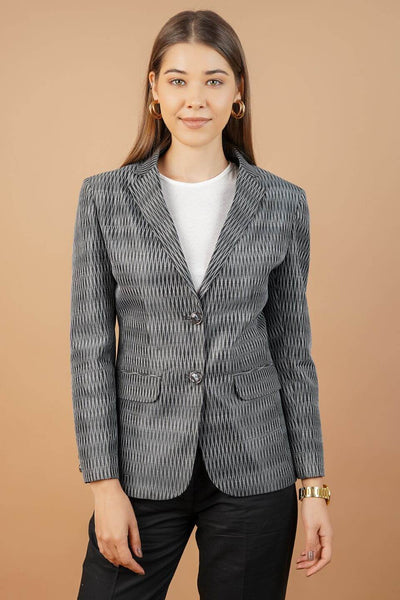 Banarasi Rayon Cotton Grey Blazer