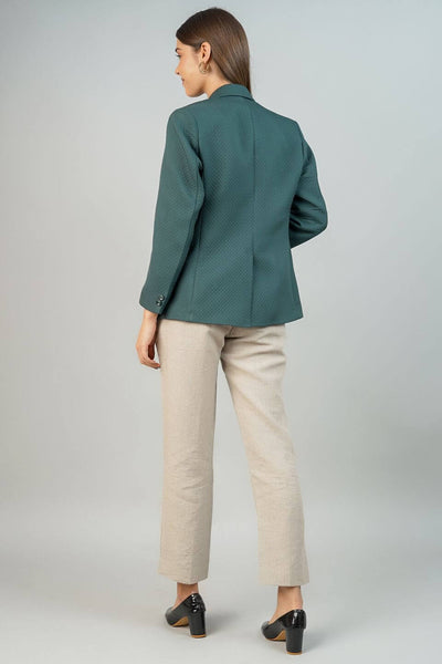 Polyester Cotton Green Blazer