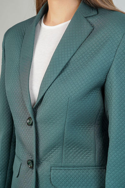 Polyester Cotton Green Blazer