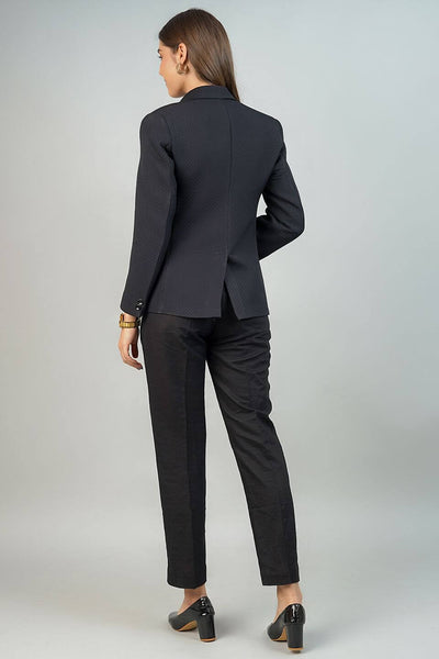 Polyester Cotton Black Blazer