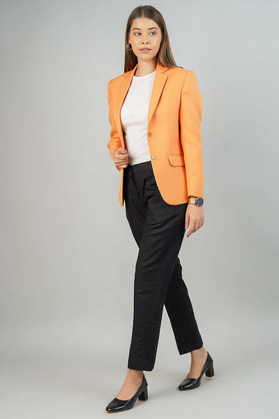 Polyester Cotton Orange Blazer