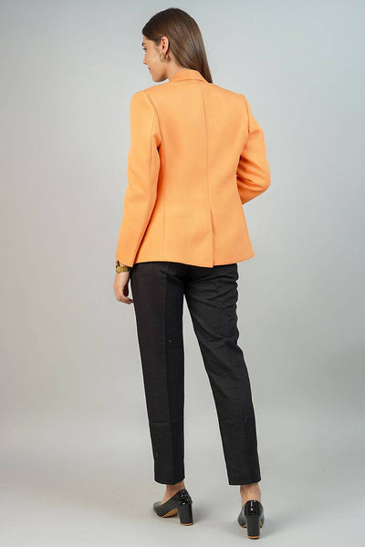 Polyester Cotton Orange Blazer