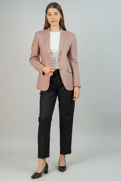 Linen Cotton Brown Blazer