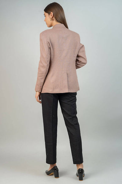 Linen Cotton Brown Blazer