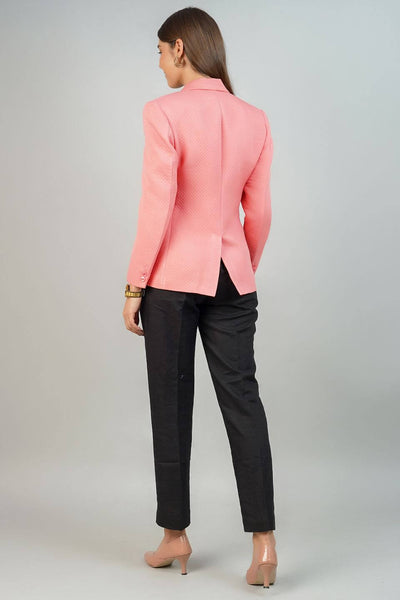 Polyester Cotton Pink Blazer