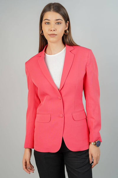 Polyester Cotton Pink Blazer