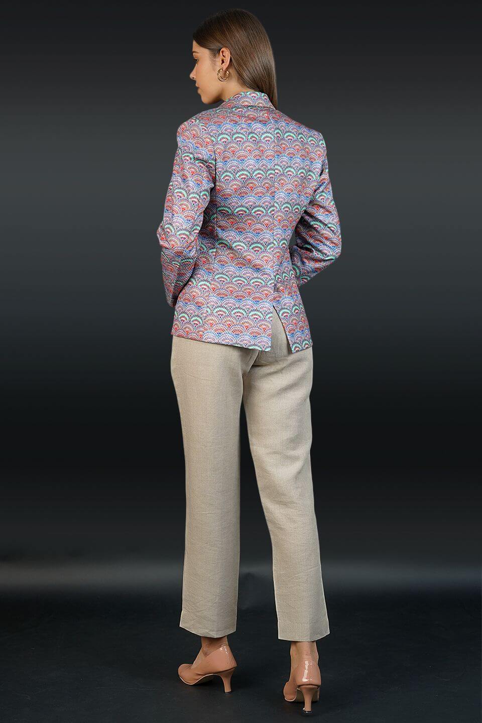 Polyester Cotton Blue Blazer