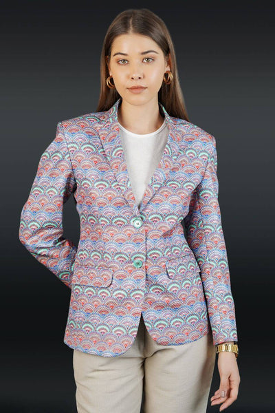 Polyester Cotton Blue Blazer