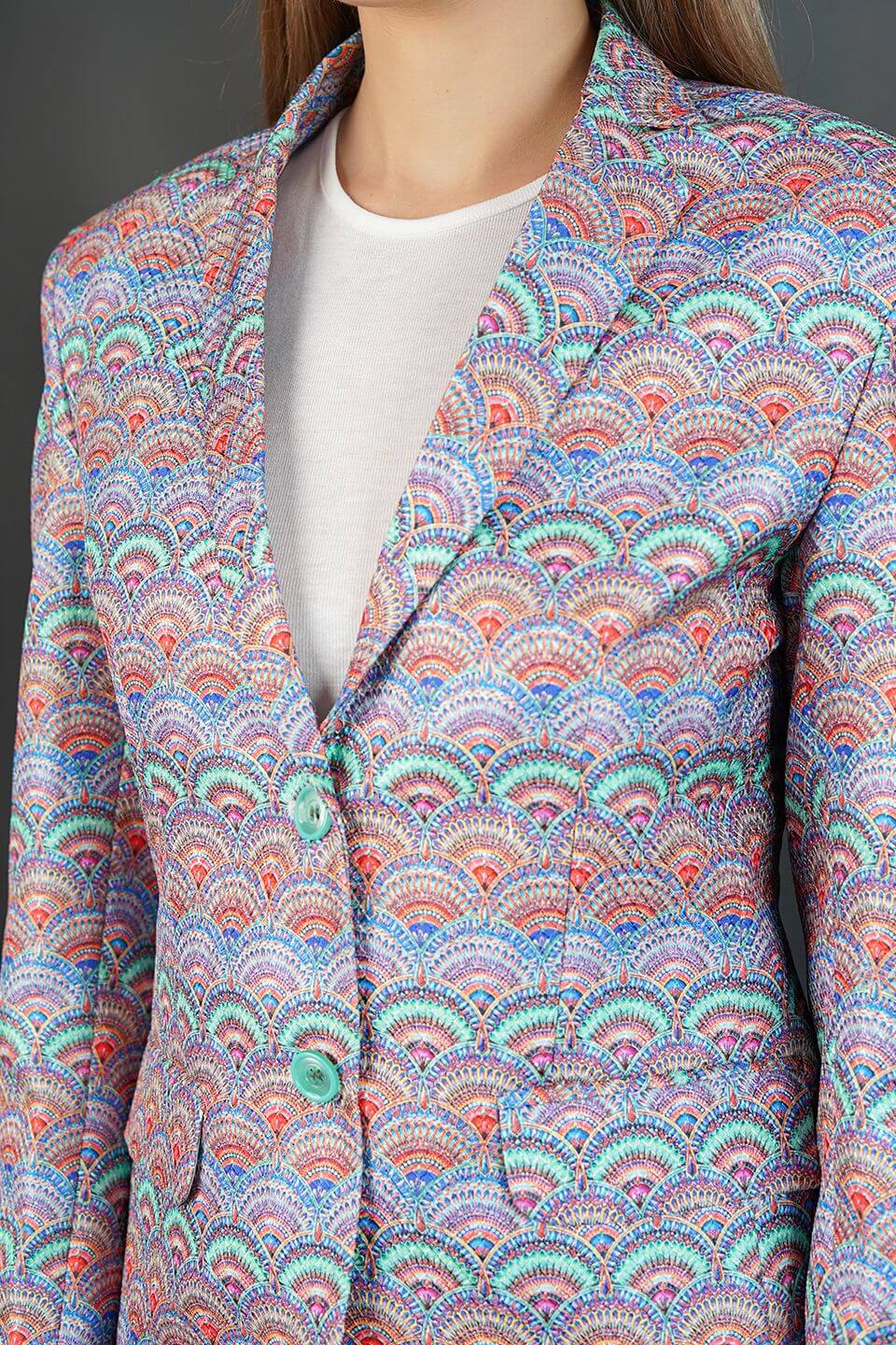 Polyester Cotton Blue Blazer