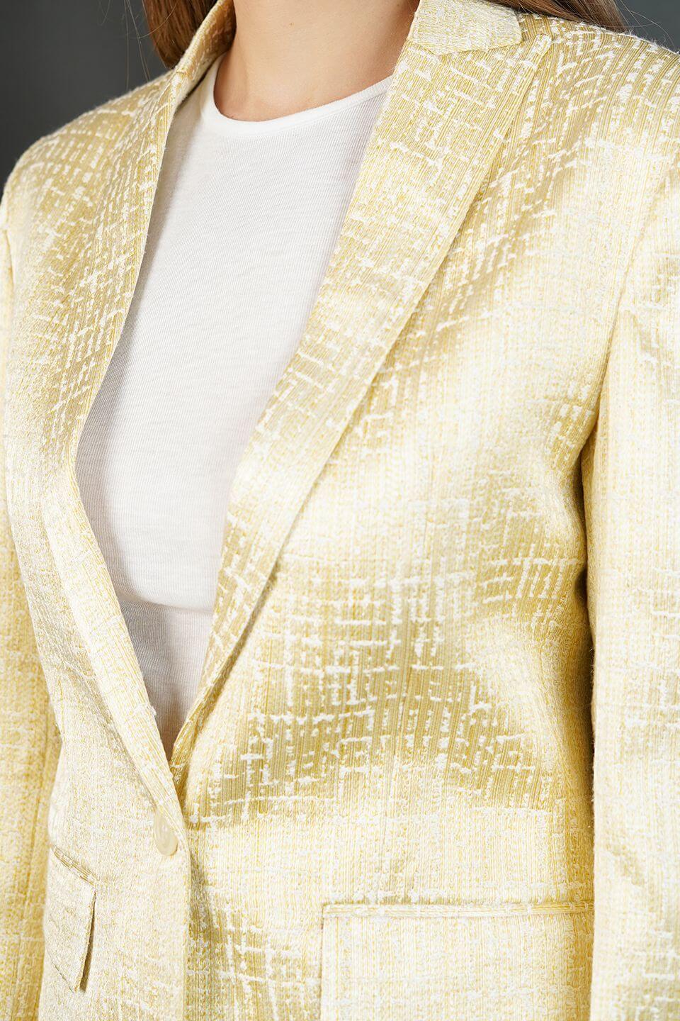Polyester Cotton Gold Blazer