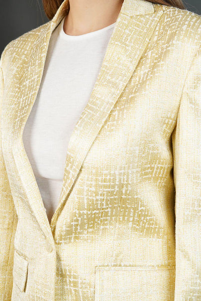 Polyester Cotton Gold Blazer