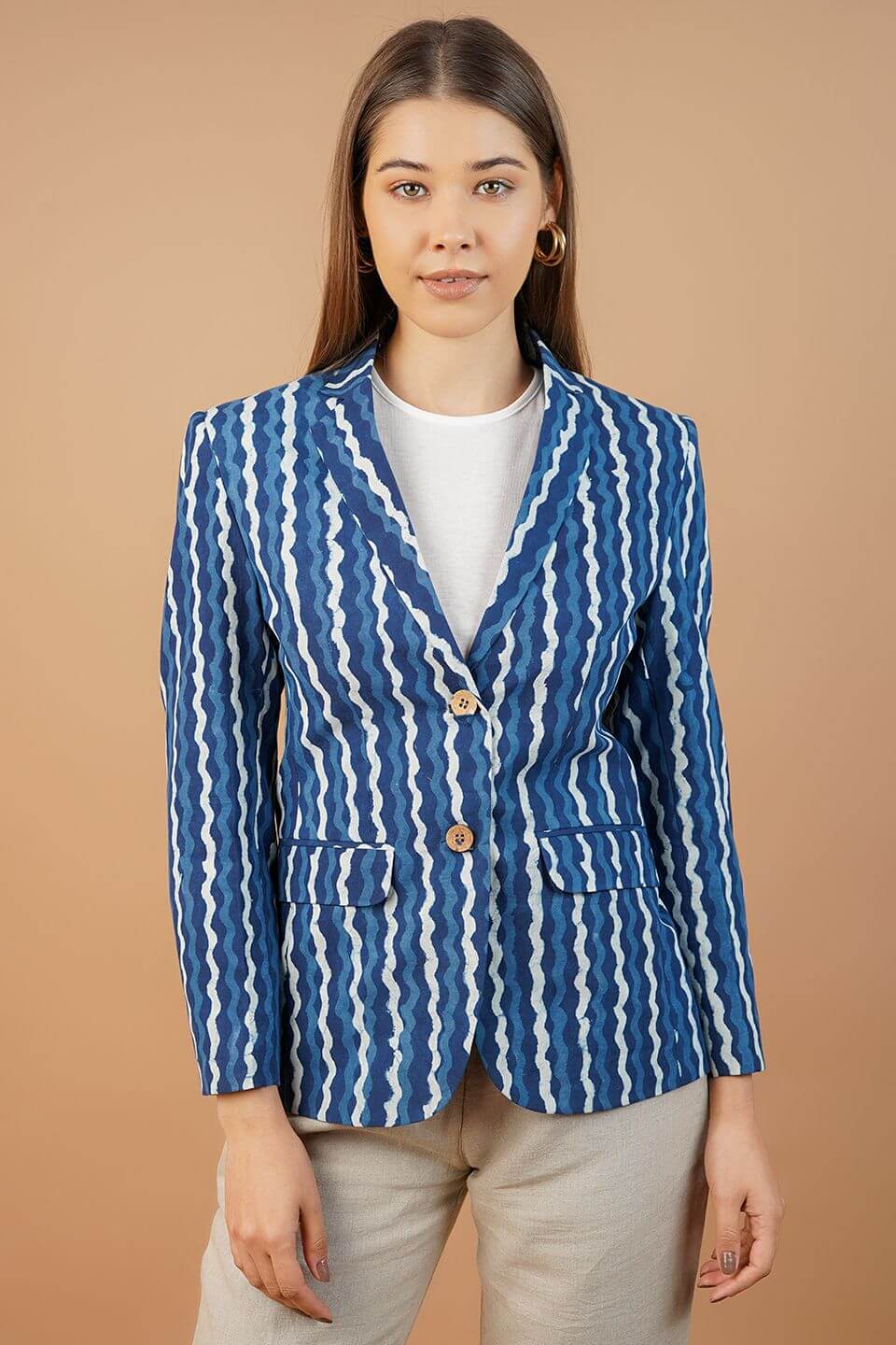 Indigo Cotton Blue Blazer