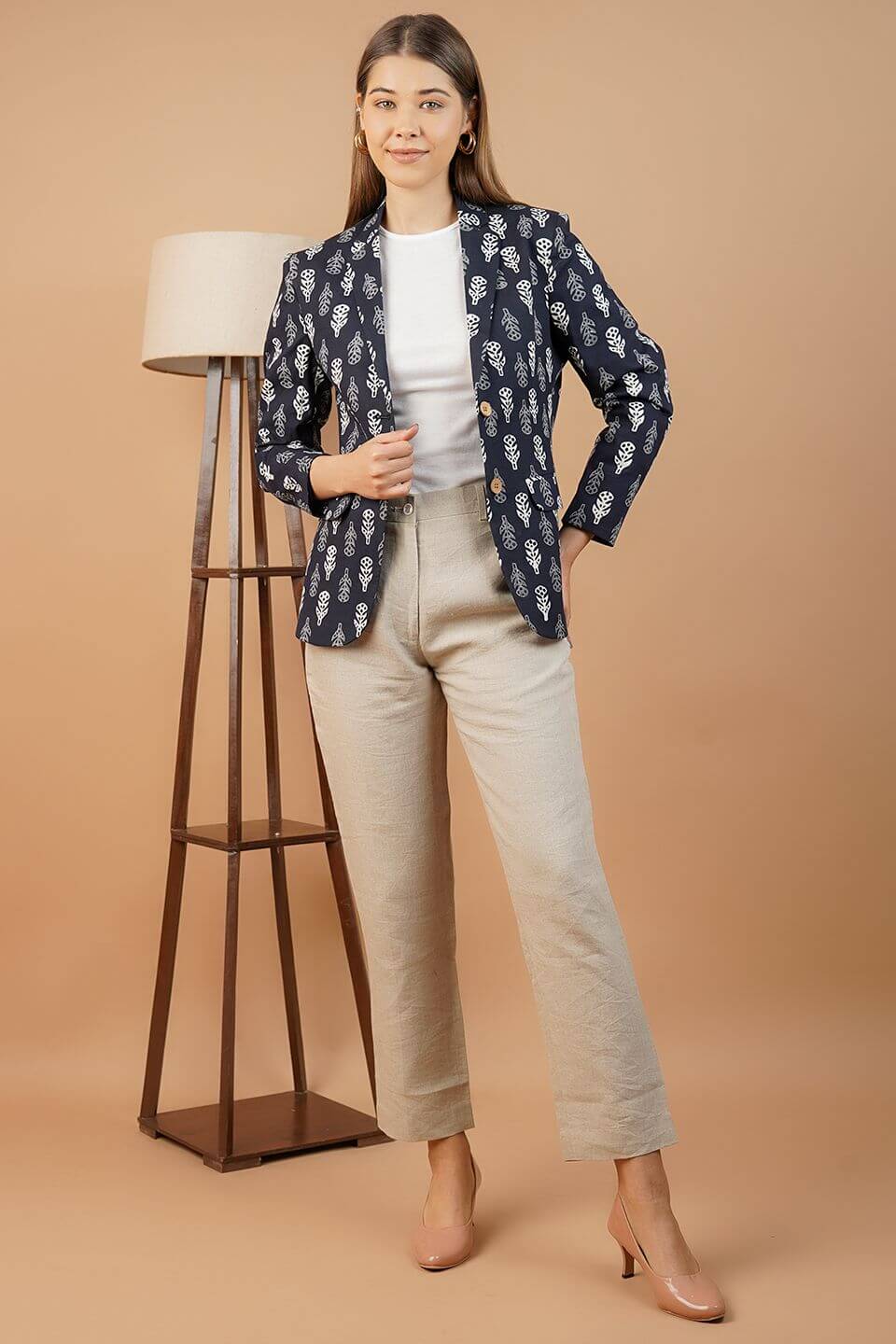 Indigo Cotton Black Blazer