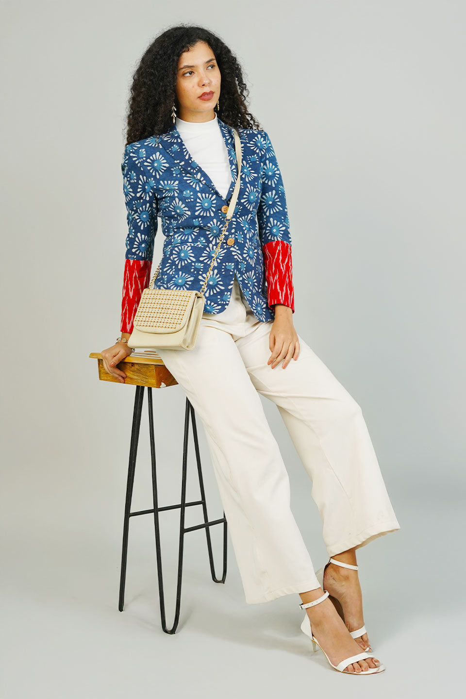 Blue Indigo Cotton Blazer