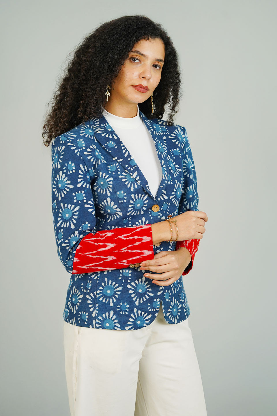 Blue Indigo Cotton Blazer