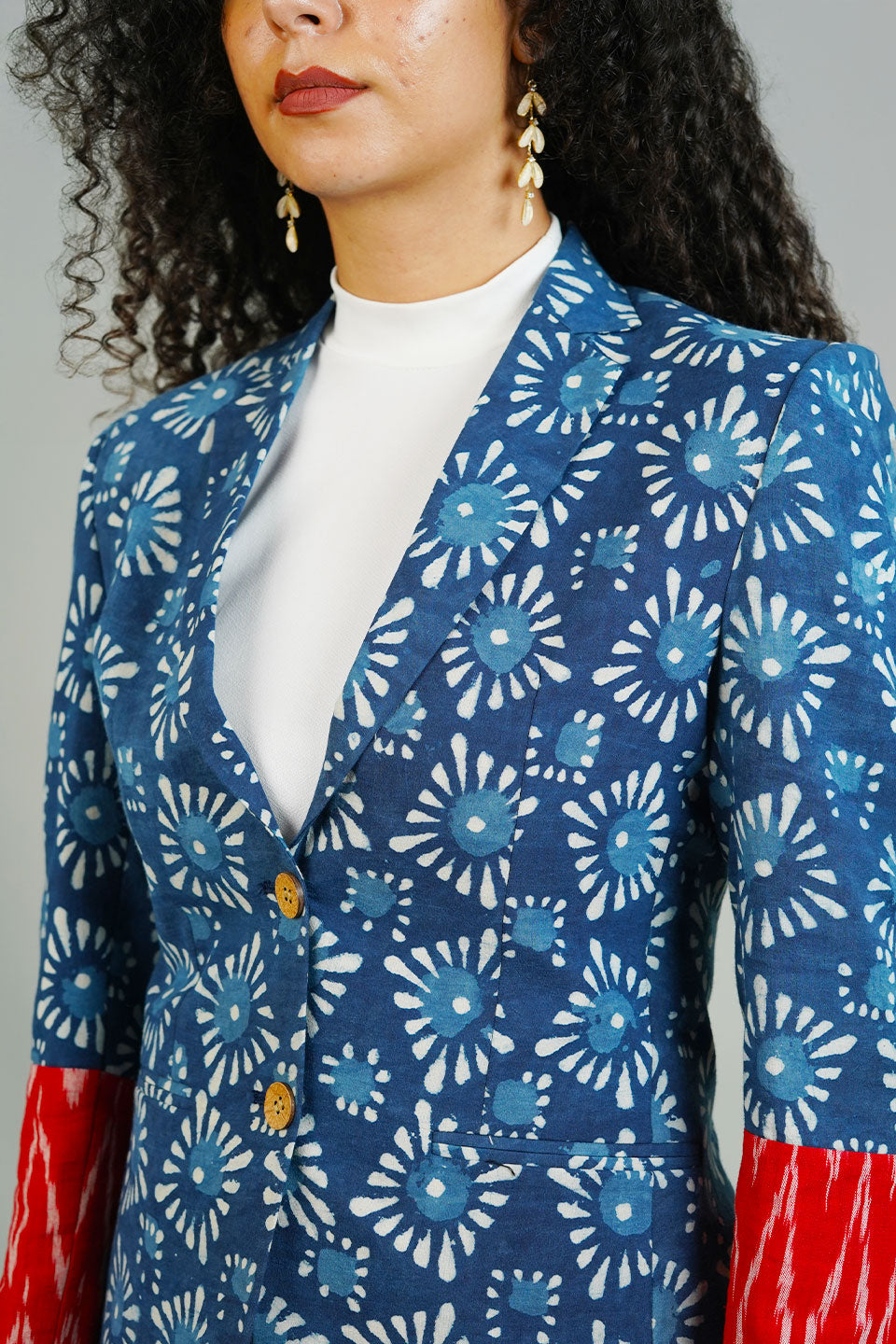 Blue Indigo Cotton Blazer
