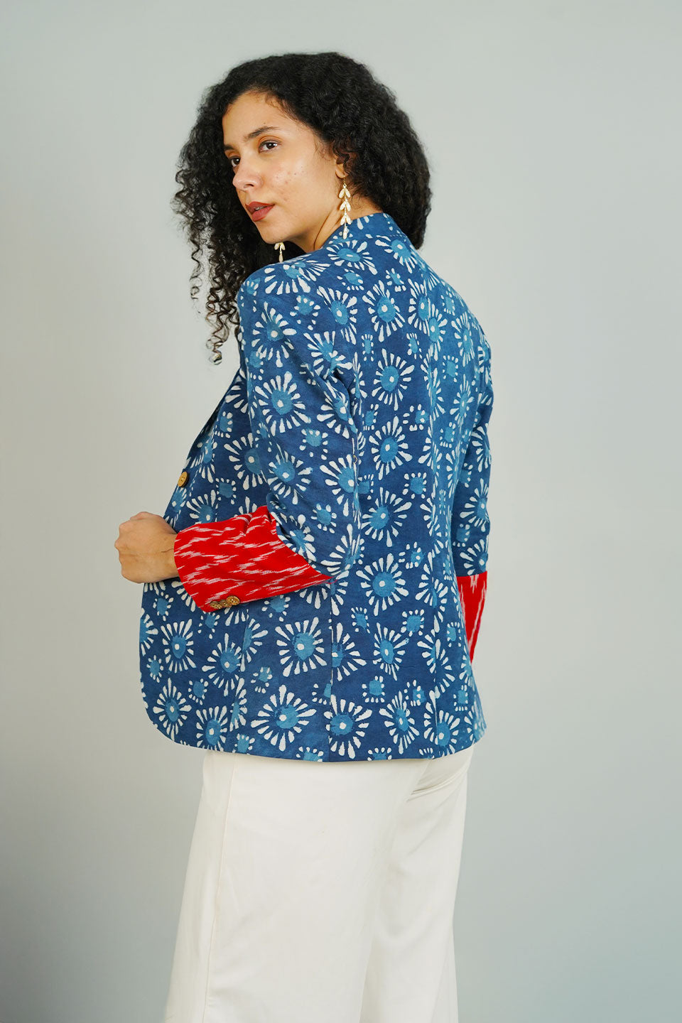 Blue Indigo Cotton Blazer