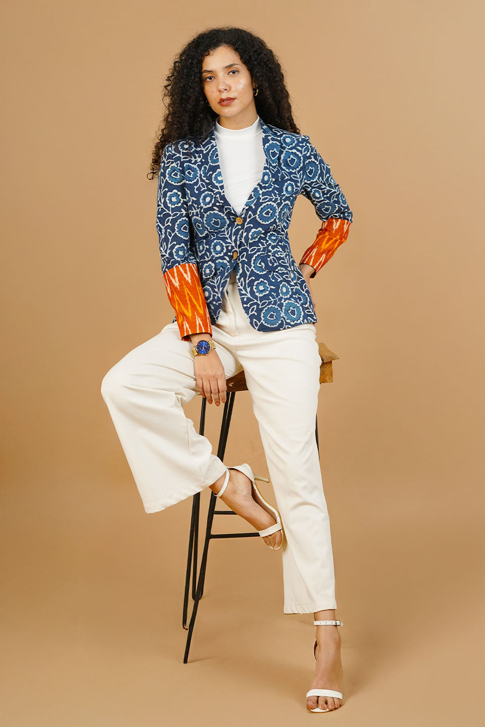 Blue Indigo Cotton Blazer