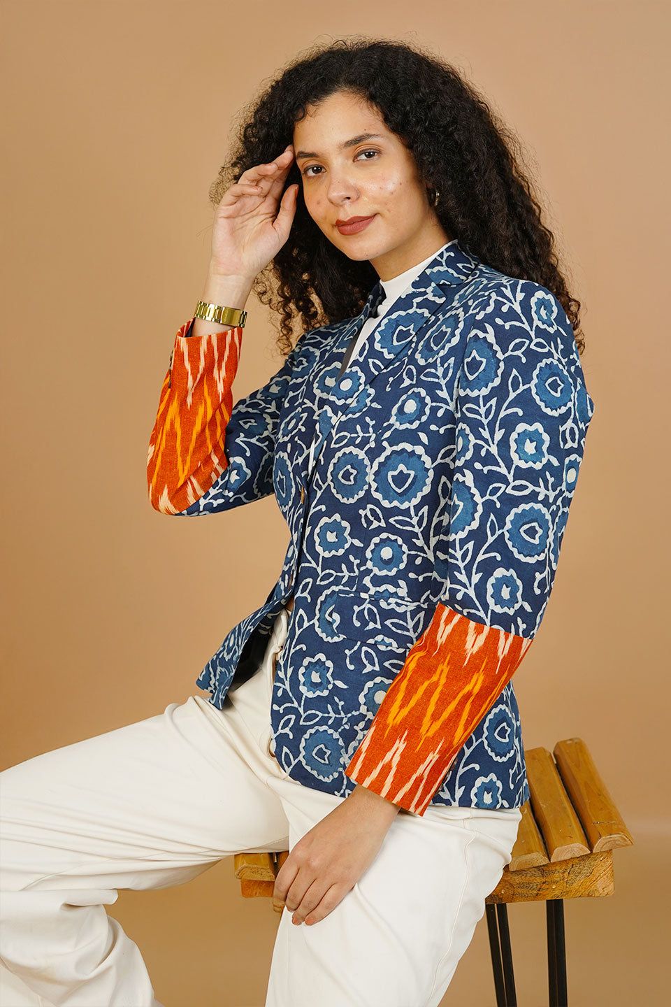 Blue Indigo Cotton Blazer