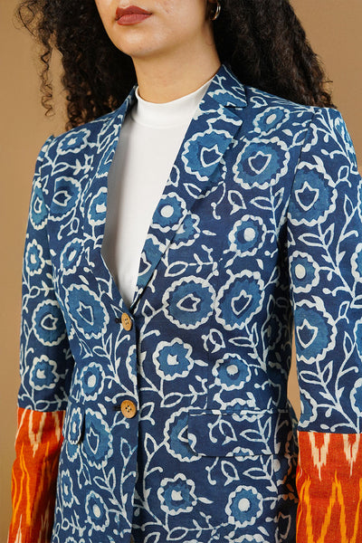 Blue Indigo Cotton Blazer