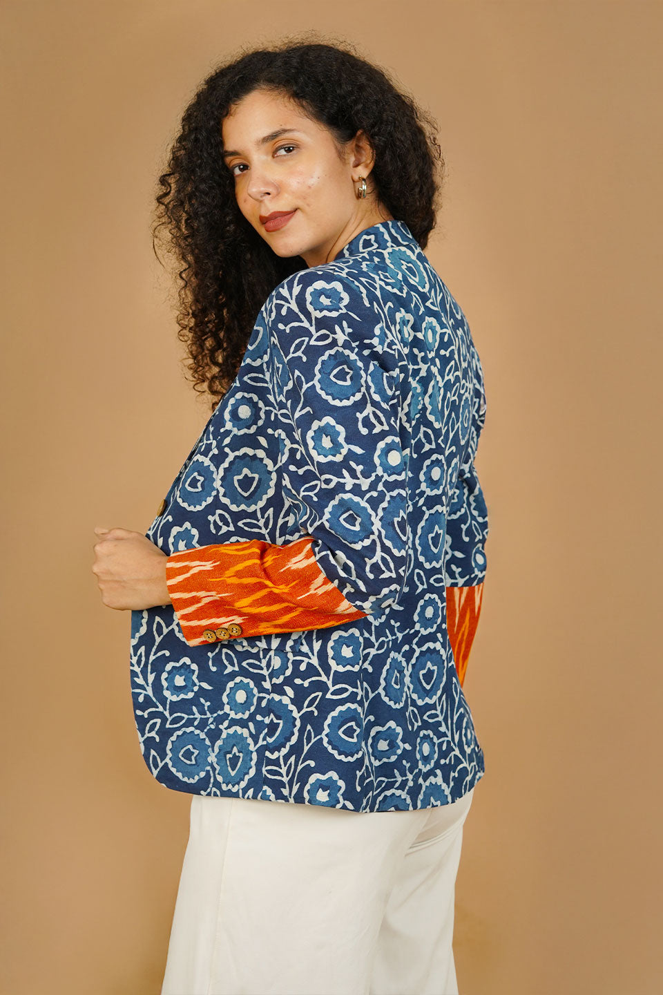 Blue Indigo Cotton Blazer