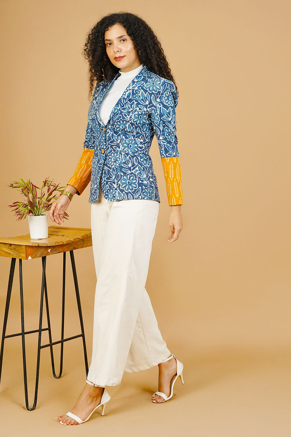 Blue Indigo Cotton Blazer