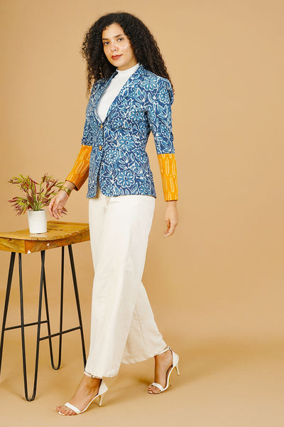 Blue Indigo Cotton Blazer